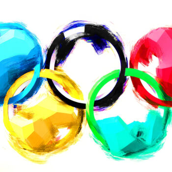 Fotografía titulada "Olympic Rings V" por Jochen Cerny, Obra de arte original, Fotografía digital
