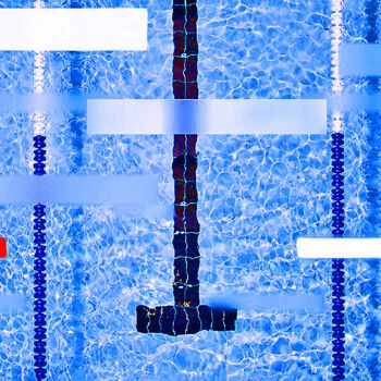 Photography titled "Swimming II" by Jochen Cerny, Original Artwork, Digital Photography Mounted on Other rigid panel