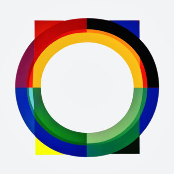 Цифровое искусство под названием "Olympic Rings VI" - Jochen Cerny, Подлинное произведение искусства, Цифровой коллаж