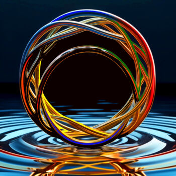 Arts numériques intitulée "Olympic Rings VIII" par Jochen Cerny, Œuvre d'art originale, Photo montage