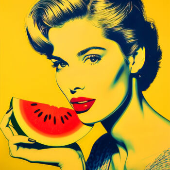 Fotografía titulada "Melon Woman" por Jochen Cerny, Obra de arte original, Fotografía digital
