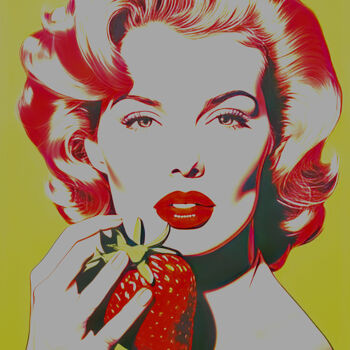 Fotografía titulada "Strawberry Woman" por Jochen Cerny, Obra de arte original, Fotografía digital