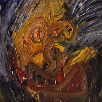 Peinture intitulée "Le sorcier" par Juncker- Néoréalisme, Œuvre d'art originale, Huile