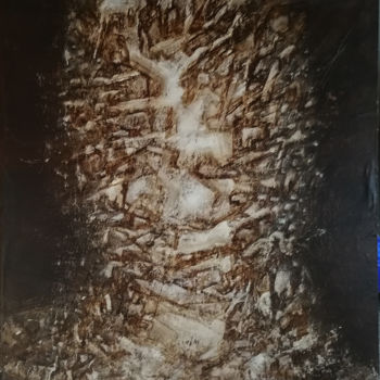 Peinture intitulée "Caput motuum" par Jod, Œuvre d'art originale, Acrylique Monté sur Panneau de bois