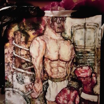 Pittura intitolato "Boxer mick" da Jordyw, Opera d'arte originale, Olio