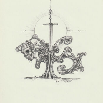Zeichnungen mit dem Titel "Witcher" von Joe Danielo, Original-Kunstwerk, Bleistift