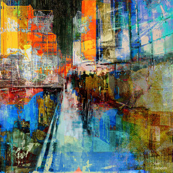 Digitale Kunst getiteld "7th Avenue" door Joe Ganech, Origineel Kunstwerk