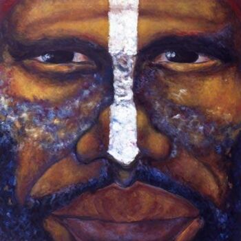 Painting titled "New Guinean" by Joe Johnson, Original Artwork
