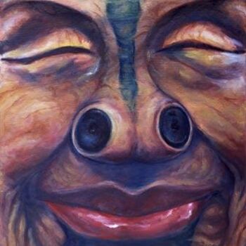"Smiling Old Woman" başlıklı Tablo Joe Johnson tarafından, Orijinal sanat