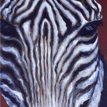 Schilderij getiteld "Zebra" door Joe Johnson, Origineel Kunstwerk