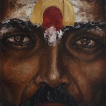 Painting titled "HOLYMAN" by Joe Johnson, Original Artwork, Oil