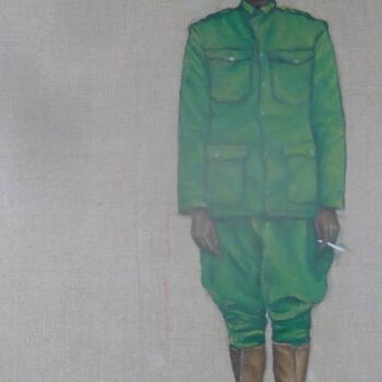Peinture intitulée "SOLDIER" par Joe Johnson, Œuvre d'art originale, Huile