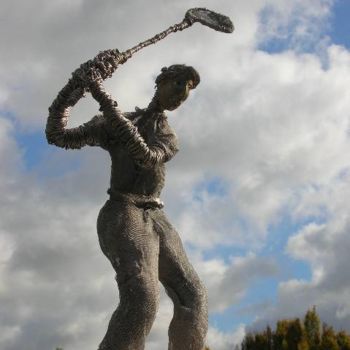 Sculpture titled "Golf player" by Joe Big-Big, Original Artwork, Mixed Media