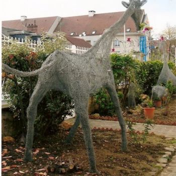 雕塑 标题为“Girafe B.” 由Joe Big-Big, 原创艺术品, 金属
