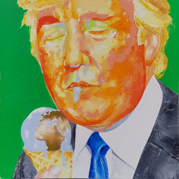 Painting titled "trump at the top of…" by Joel Bonnaud, Original Artwork, Other