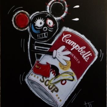 Painting titled "Mick Campbell's" by Joel Larribeau, Original Artwork, Acrylic Mounted on Wood Stretcher frame