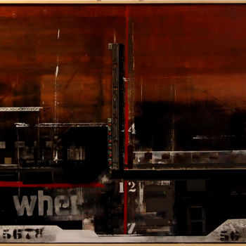 Malerei mit dem Titel "where" von Joel Sadaune, Original-Kunstwerk, Acryl