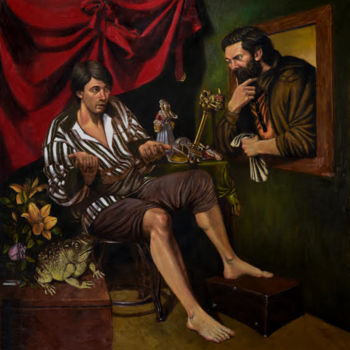 Pittura intitolato "Blame the Toad" da Joel Barnett, Opera d'arte originale, Olio