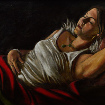 Pittura intitolato "Night Recluse" da Joel Barnett, Opera d'arte originale, Olio