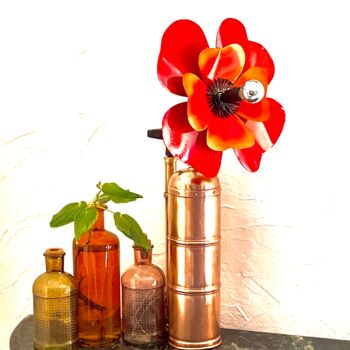 제목이 "Lampe fleur de pavo…"인 디자인 Joel Carpentier (Ambiance d'Antan)로, 원작, 조명기구