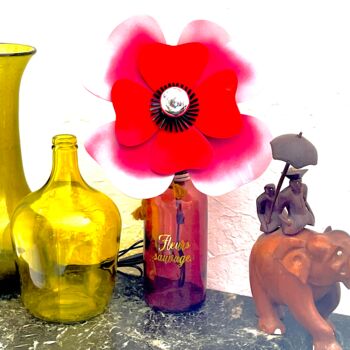 「Lampe fleur pavot F…」というタイトルのデザイン Joel Carpentier (Ambiance d'Antan)によって, オリジナルのアートワーク, ランプ