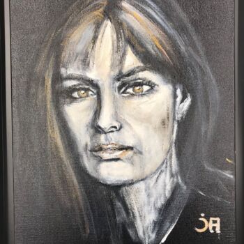 Painting titled "Marie laforet" by Joele Ardans, Original Artwork, Acrylic