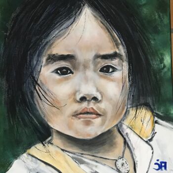 Peinture intitulée "Jeune vietnamienne" par Joele Ardans, Œuvre d'art originale, Acrylique