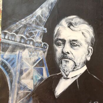 Malarstwo zatytułowany „Gustave Eiffel” autorstwa Joele Ardans, Oryginalna praca, Akryl