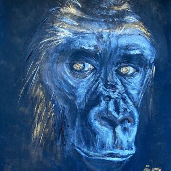 Painting titled "New gorille" by Joele Ardans, Original Artwork, Acrylic