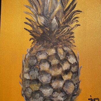 Painting titled "Ananas 1" by Joele Ardans, Original Artwork, Acrylic