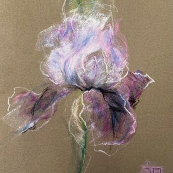 Drawing titled "Dream of flower" by Joele Ardans, Original Artwork, Pastel