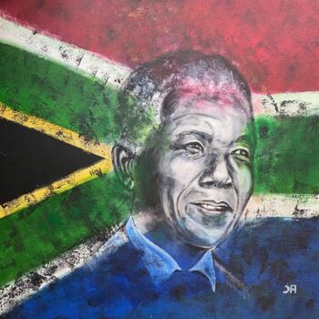 Pittura intitolato "Mandela -2-" da Joele Ardans, Opera d'arte originale, Acrilico