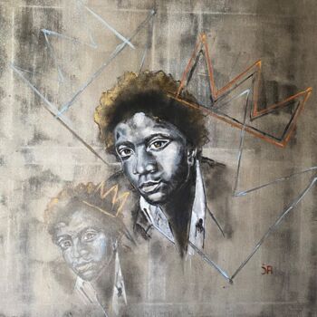Peinture intitulée "Jean Michel Basquia…" par Joele Ardans, Œuvre d'art originale, Acrylique