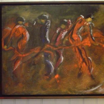 Schilderij getiteld "Danse macabre" door Joële Encinas, Origineel Kunstwerk