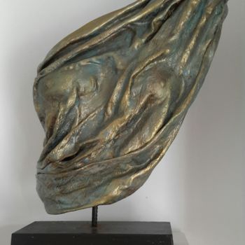 Sculpture titled "Drapé" by Joëlle Boutherin, Original Artwork, Plaster