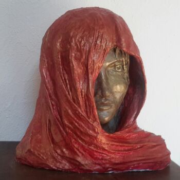 Sculpture titled "Fille du désert" by Joëlle Boutherin, Original Artwork, Terra cotta