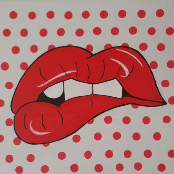 Картина под названием "Lipstick" - Joëlle Boutherin, Подлинное произведение искусства, Акрил