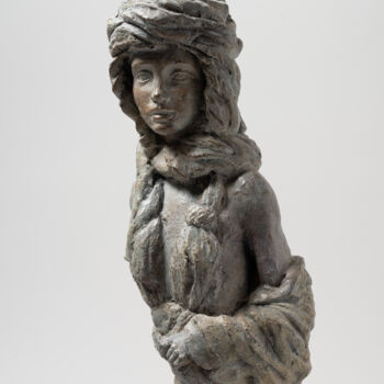 Sculpture intitulée "Bédouine" par Joëlle Buard, Œuvre d'art originale, Bronze