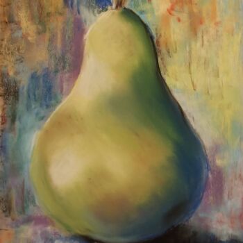 Peinture intitulée "Belle poire" par Joëlle Butin, Œuvre d'art originale, Pastel