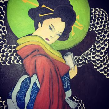 Malerei mit dem Titel "La Geisha" von Joelle Casimir (Design_me8), Original-Kunstwerk, Öl