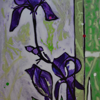 Peinture intitulée "Iris III" par Joëlle Dubois, Œuvre d'art originale, Acrylique