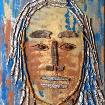 Painting titled "Native" by Joëlle Dubois, Original Artwork, Collages