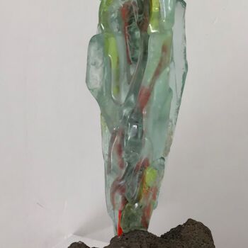 Скульптура под названием "transparence" - Joelle Gavin, Подлинное произведение искусства, Стекло