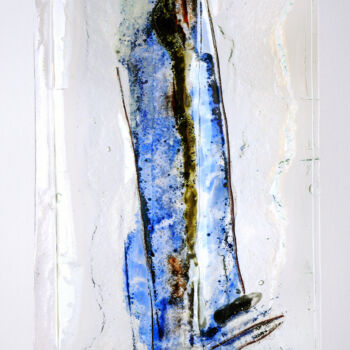 Sculpture intitulée "tableau-verre- l'eau" par Joelle Gavin, Œuvre d'art originale, Verre