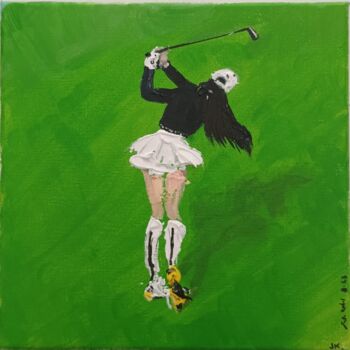 Peinture intitulée "Golfeuse M. Série G…" par Joelle Kehal (Joelle De Lacanau), Œuvre d'art originale, Acrylique Monté sur C…