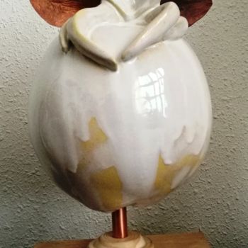 Sculpture intitulée "Croquer la pomme" par Joëlle Thanel, Œuvre d'art originale, Céramique