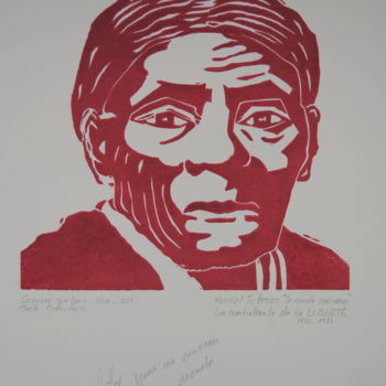 Dibujo titulada "Harriet Tubman" por Joëlle Butte-Hoiss, Obra de arte original, Otro