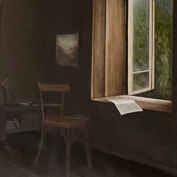 Peinture intitulée "Intérieur 2" par Joëlle Possémé, Œuvre d'art originale, Huile Monté sur Châssis en bois