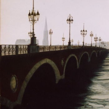 Peinture intitulée "Pont de pierre 6" par Joël Sintas, Œuvre d'art originale