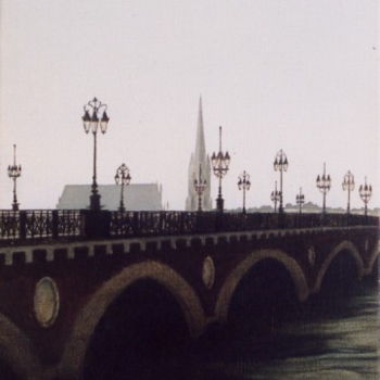 Peinture intitulée "Pont de pierre 7" par Joël Sintas, Œuvre d'art originale